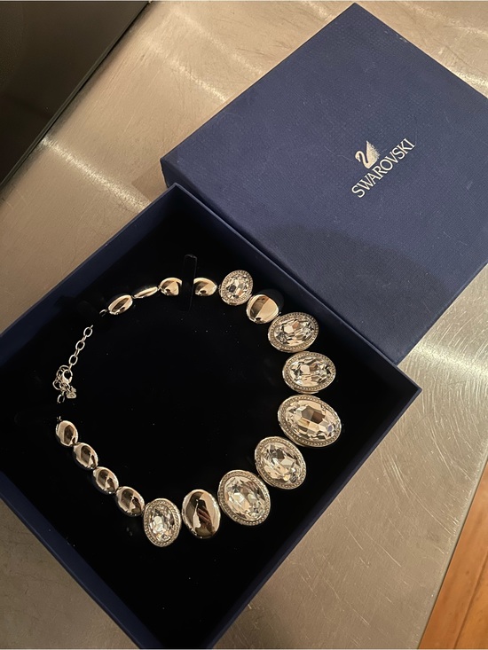 Swarovski Jewelry - Swarovski Silver Crystal Statement Necklace